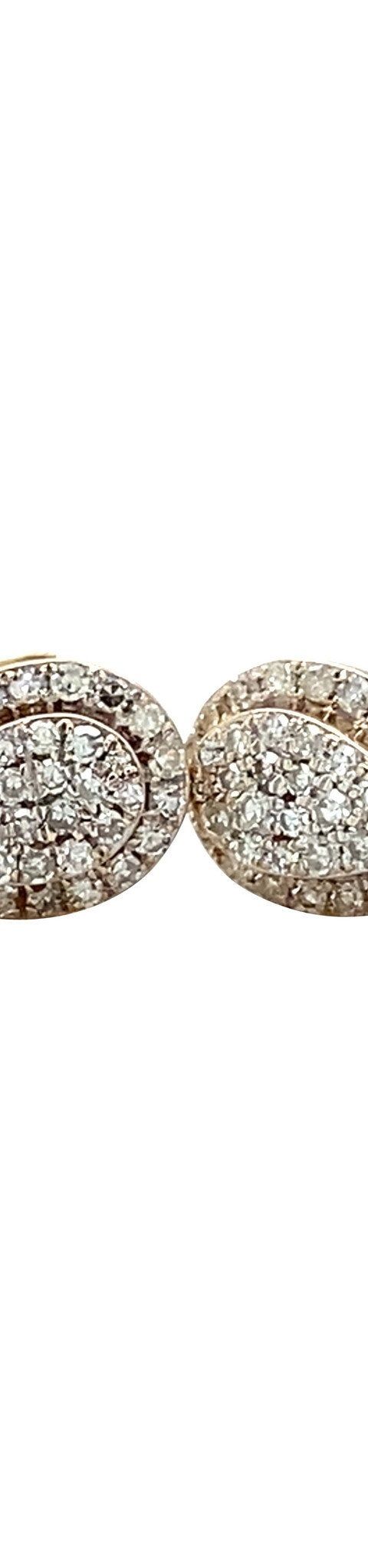 Vintage 14K Gold Stud Earrings with Diamond